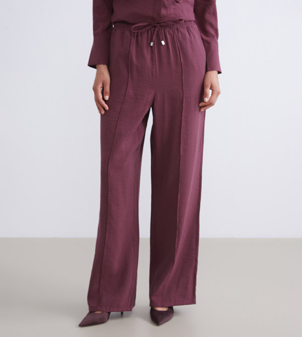 Drawstring Waist Modal Blend Trousers