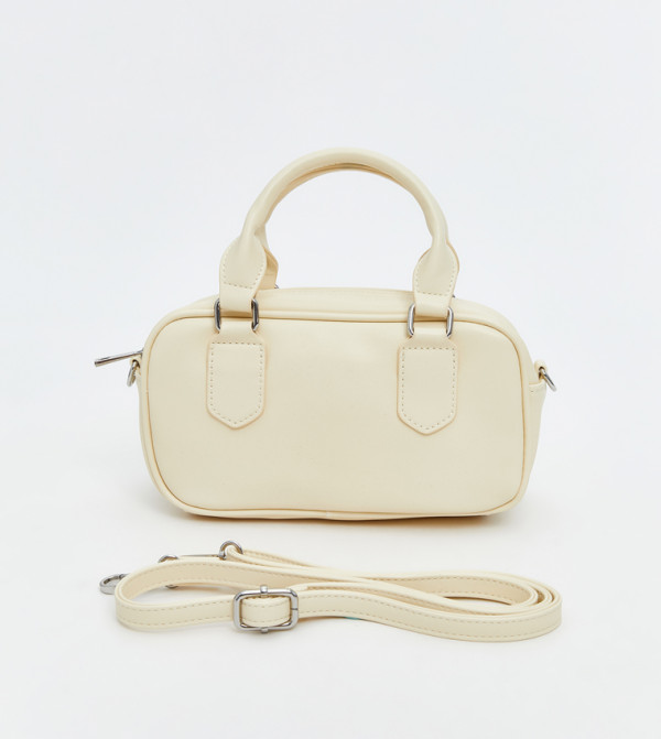 Solid Zippered Mini Satchel Bag