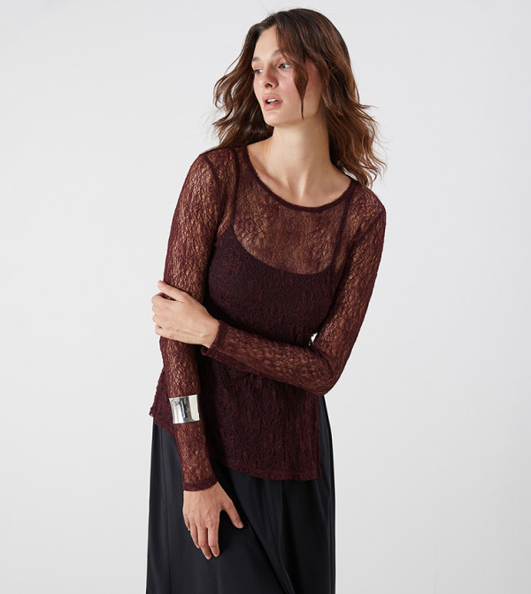 Lace Long Sleeves Top