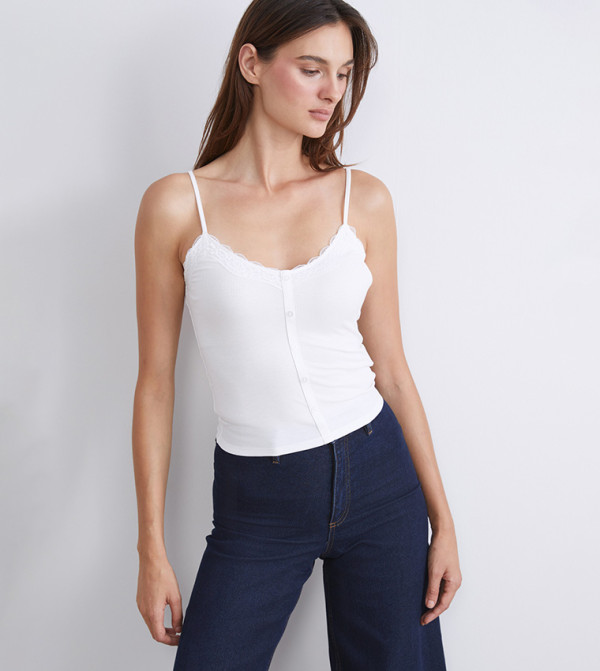 Lace Detail Strappy Top