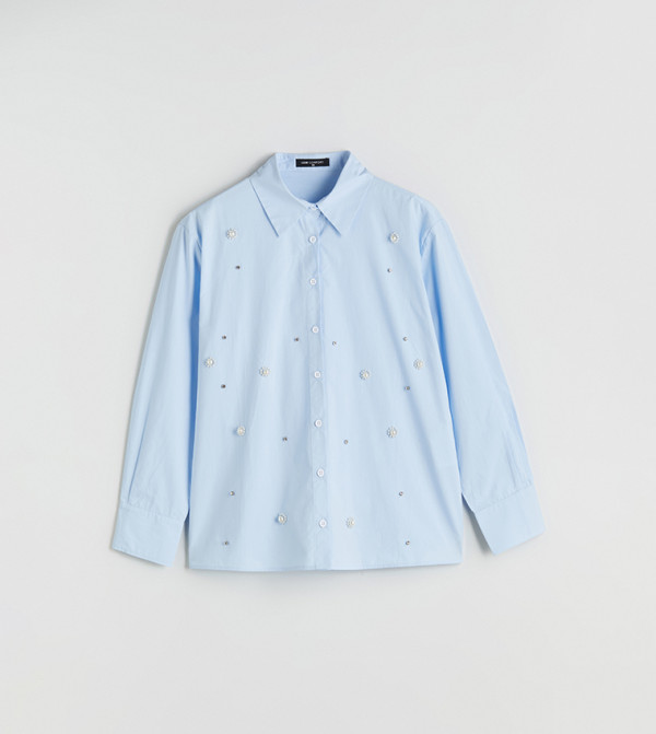 Embellished Long Sleeves Shirt Tunic