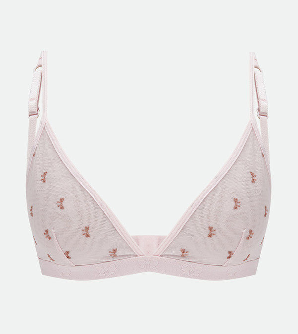 Patterned Non-Wired Non Padded First Bra
