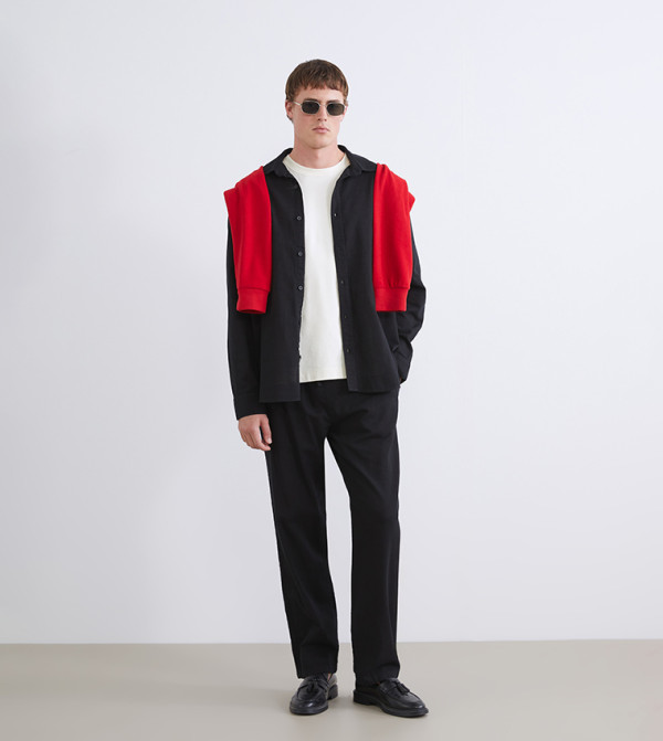 Solid Straight Fit Pants