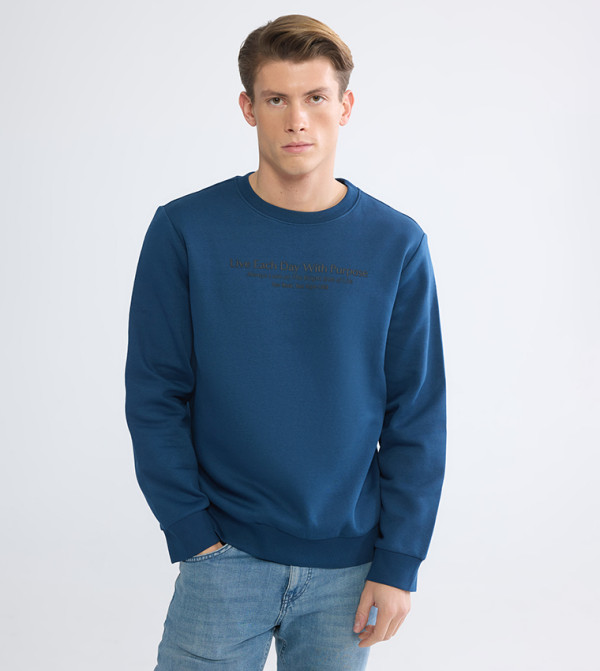 Printed Crew Neck Sweatshirt