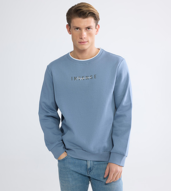 Printed Crew Neck Sweatshirt