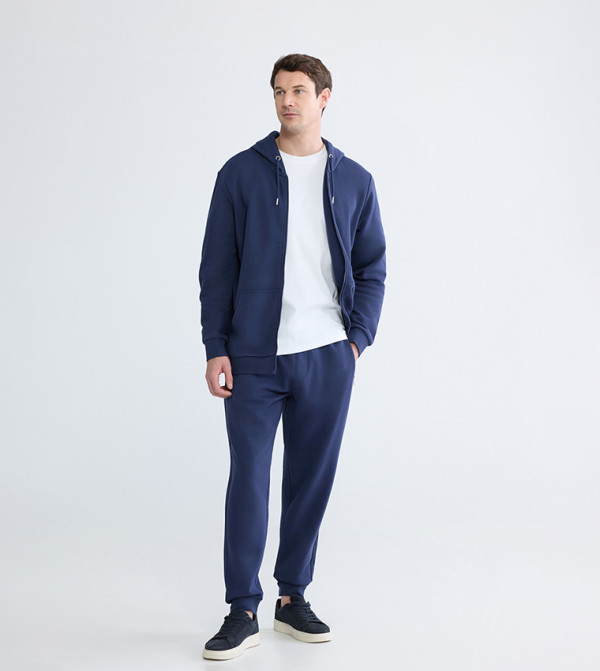 Solid Drawstring Waist Slim Fit Joggers