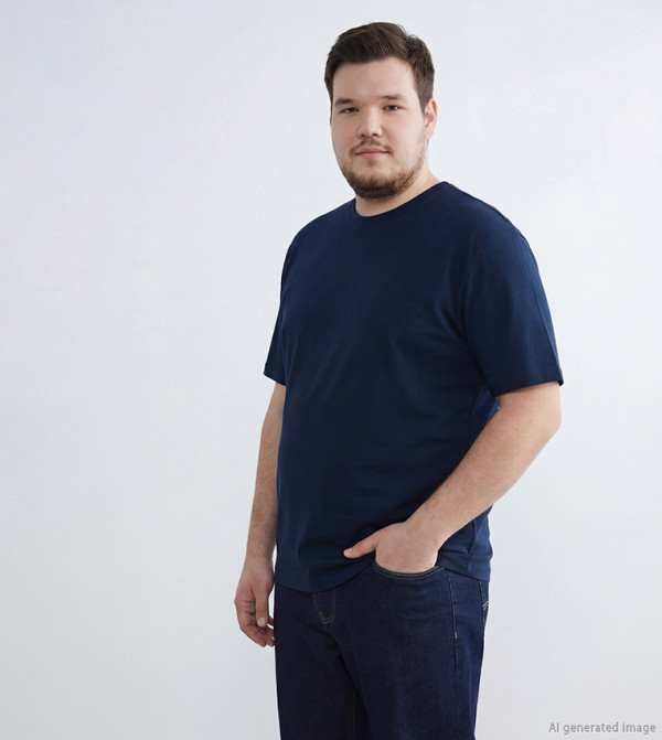 Solid Crew Neck T-Shirt