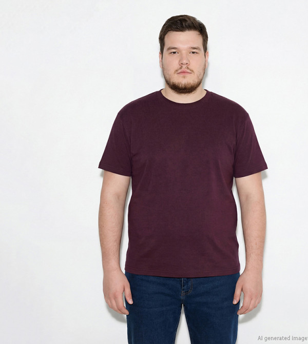 Solid Crew Neck T-Shirt