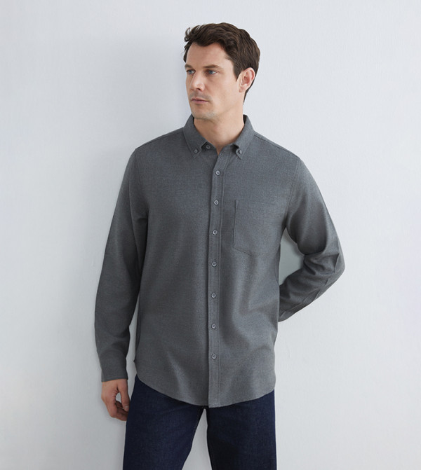 Long Sleeves Gabardine Shirt