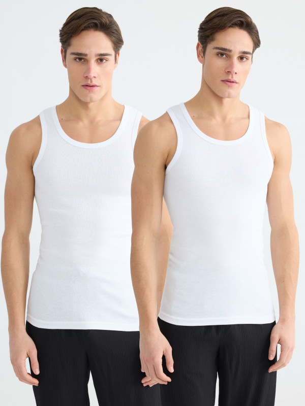 Pack of 2 Crew Neck Vests