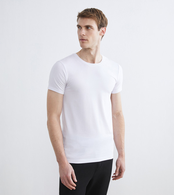 Solid Short Sleeves Undershirt