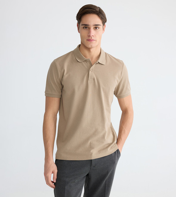 تيشيرت بولو رجالي سادة كم قصير