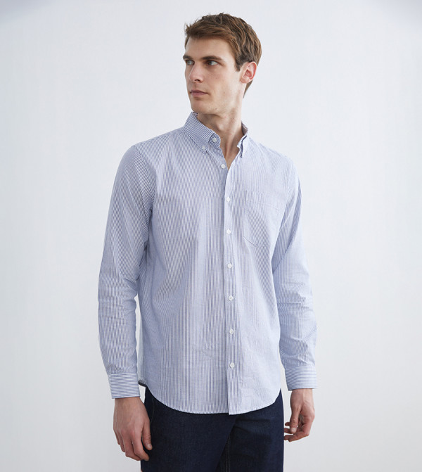 Striped Long Sleeves Regular Fit Shirt