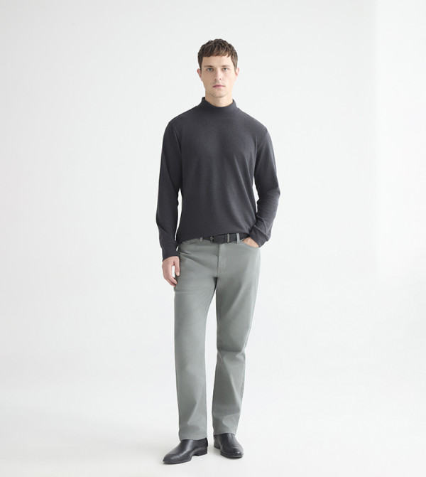 Solid Standard Fit Trousers