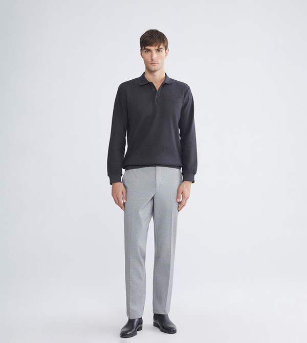 بنطلون رجالي سادة بقصة ضيقة 