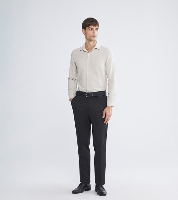 Solid Slim Fit Trousers