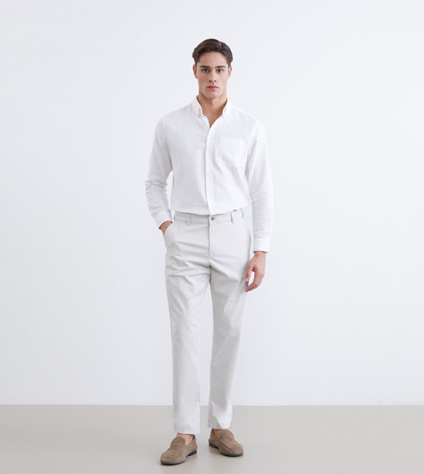 Solid Slim Fit Trousers