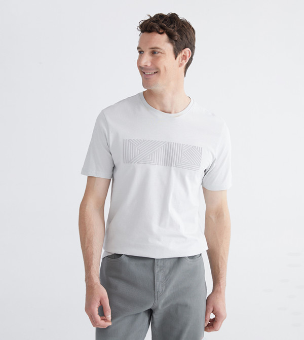 تيشيرت رجالي كاجوال كم قصير بطبعة