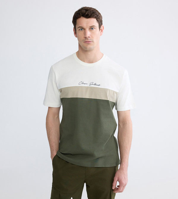 Color Block Short Sleeves T-Shirt