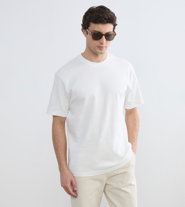 Solid Crew Neck T-Shirt