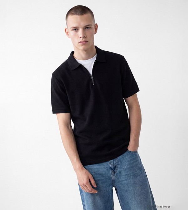 Solid Short Sleeves Pique Polo T-Shirt