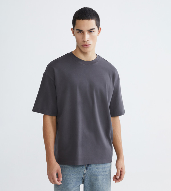 XSIDE Solid Short Sleeves Oversized T-Shirt