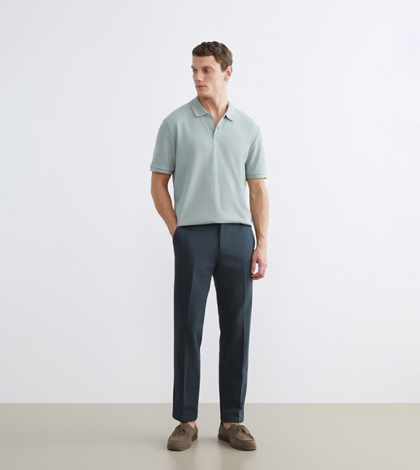 Solid Slim Fit Trousers