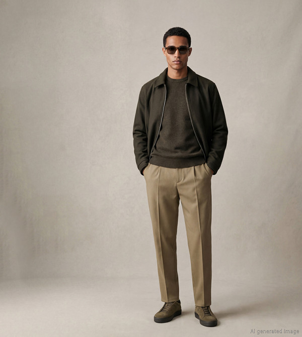 Solid Mid Rise Straight Fit Trousers