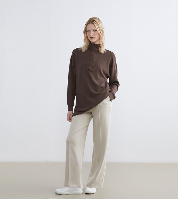 Solid Elastic Waist Soft Touch Sweatpants