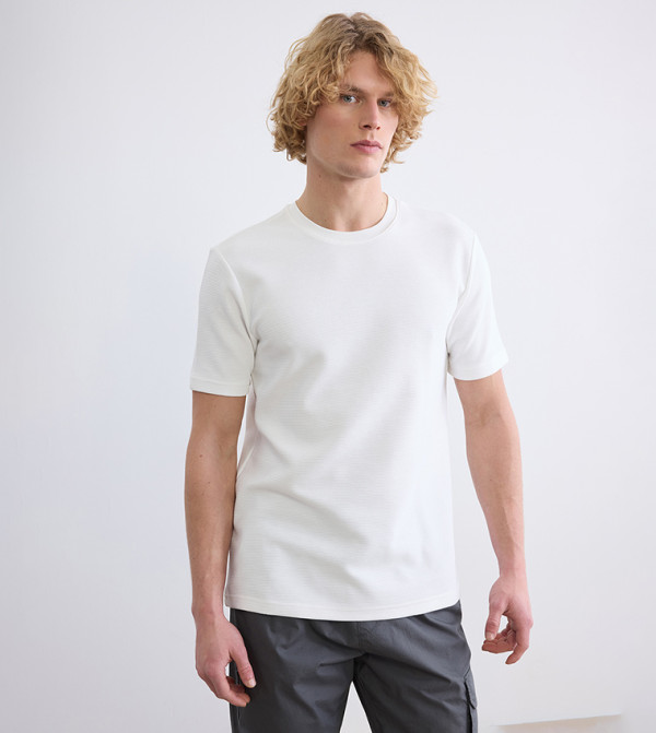 Solid Crew Neck T-Shirt