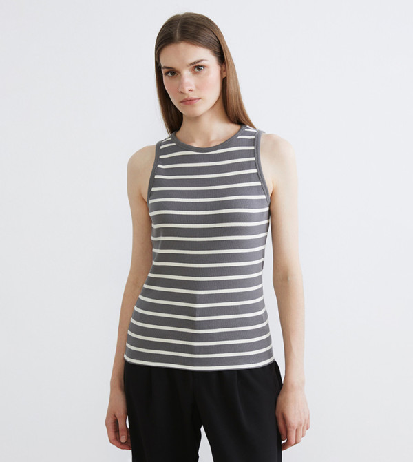 Striped Sleeveless Top