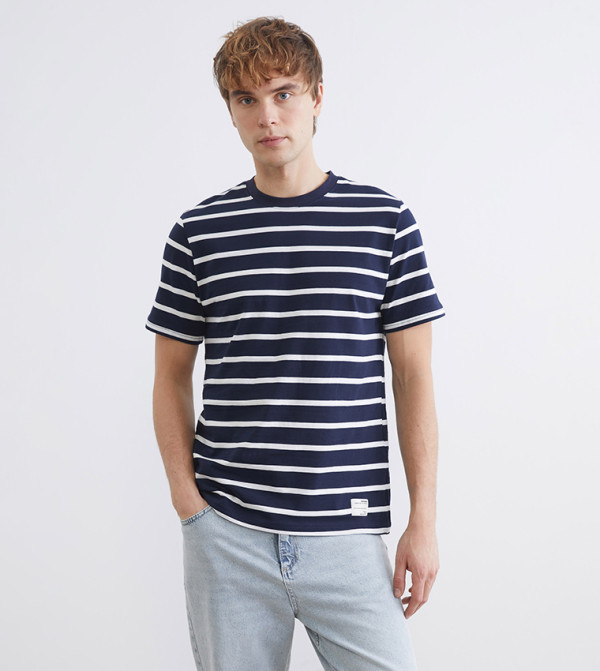 Striped Short Sleeves Casual T-Shirt