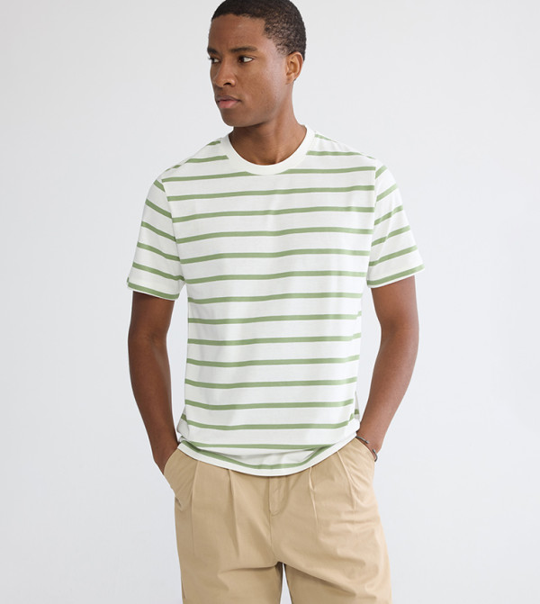 Striped Short Sleeves Casual T-Shirt