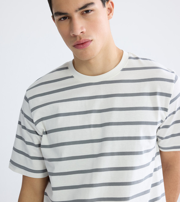Striped Crew Neck T-Shirt