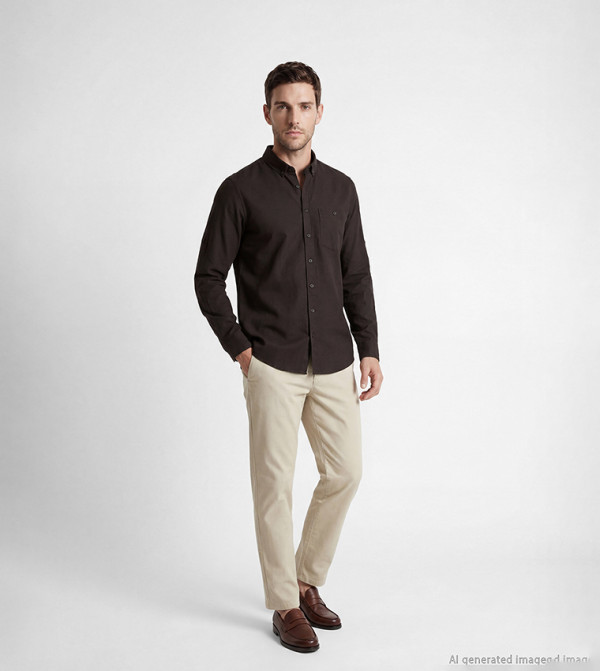 Solid Button Down Long Sleeves Shirt