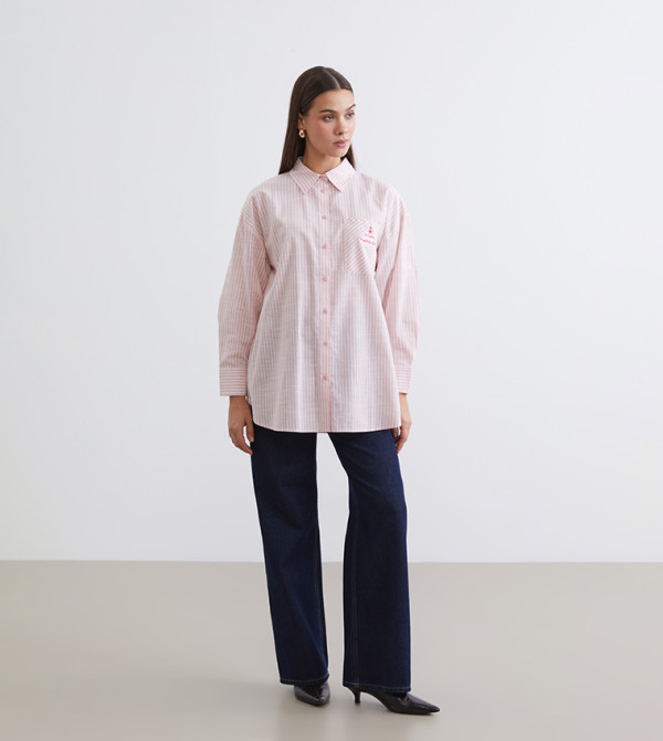 Striped Long Sleeves Tunic Shirt