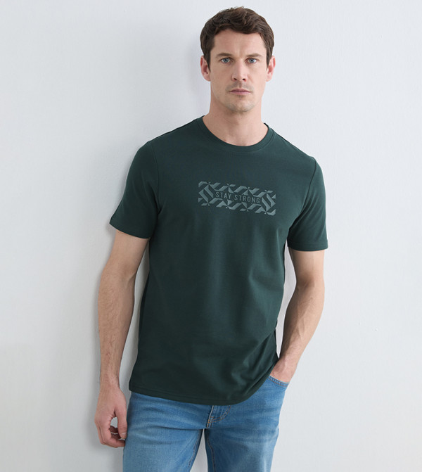 تيشيرت بيكيه بطبعة وقبة مستديرة