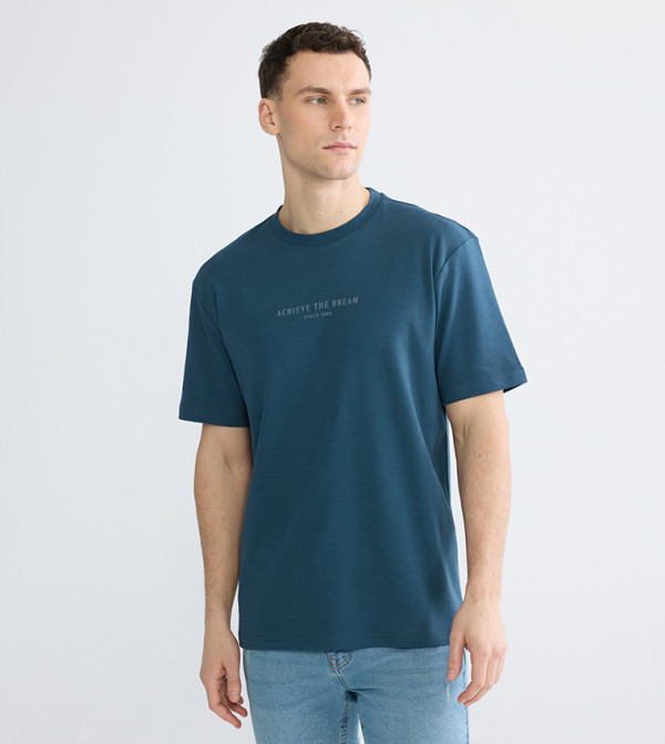 Printed Crew Neck Oversized T-Shirt