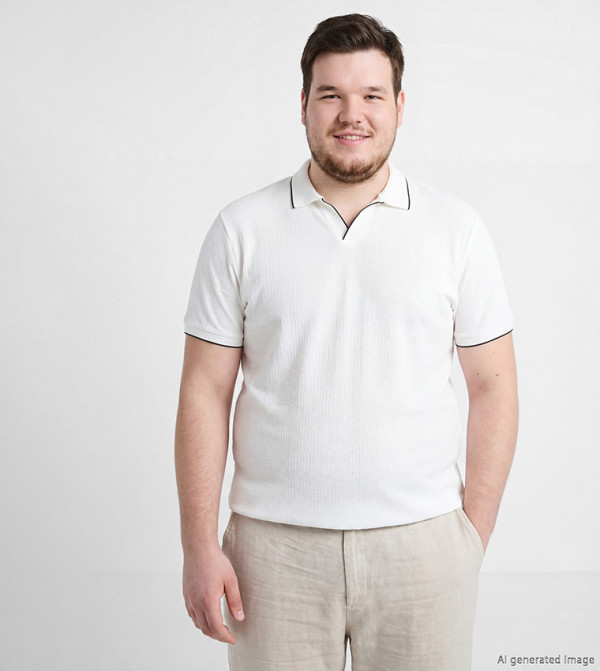 تيشيرت بولو سادة بكم قصير