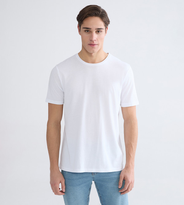 Solid Crew Neck T-Shirt