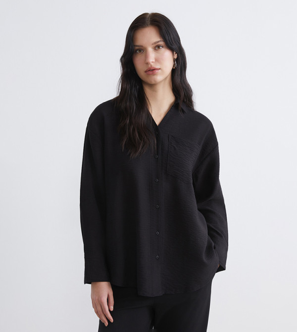 Textured Long Sleeves Shirt