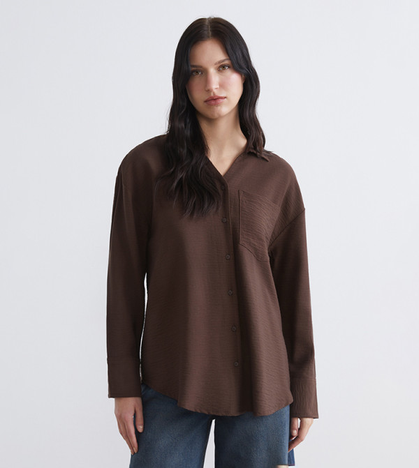Textured Long Sleeves Shirt