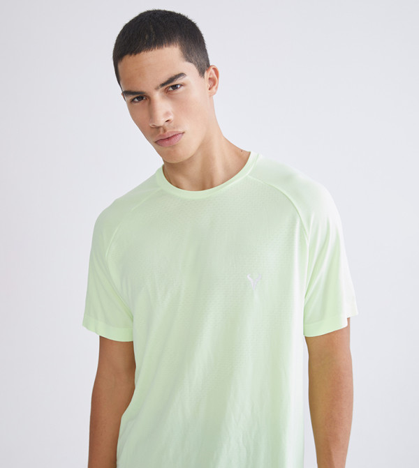 Solid Crew Neck Active T-Shirt