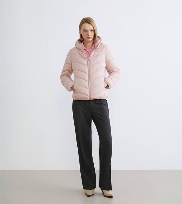 Zip-Through Hooded Puffer Jacket