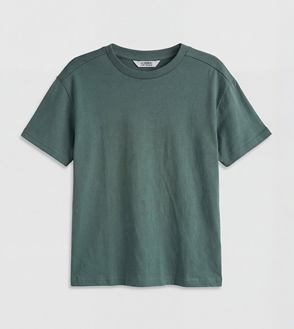 Solid Crew Neck T-Shirt