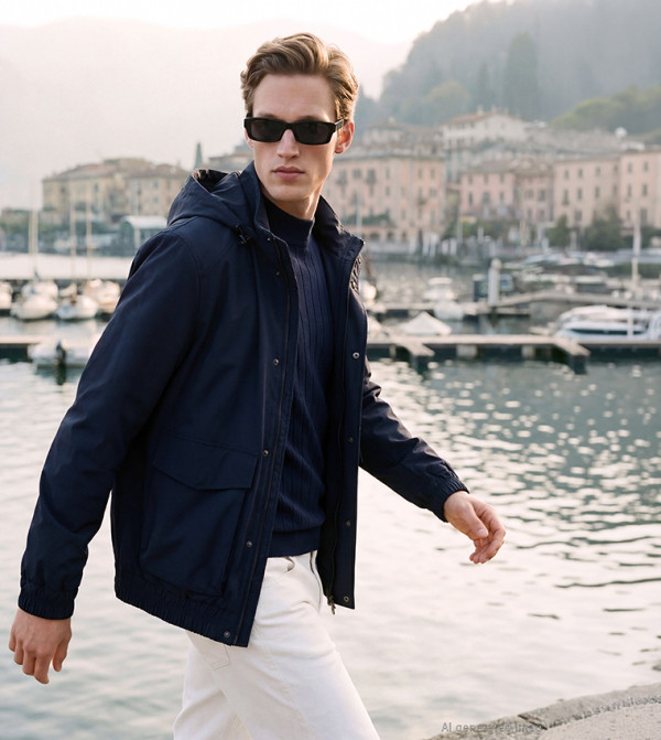 Regular Fit Hooded Raincoat