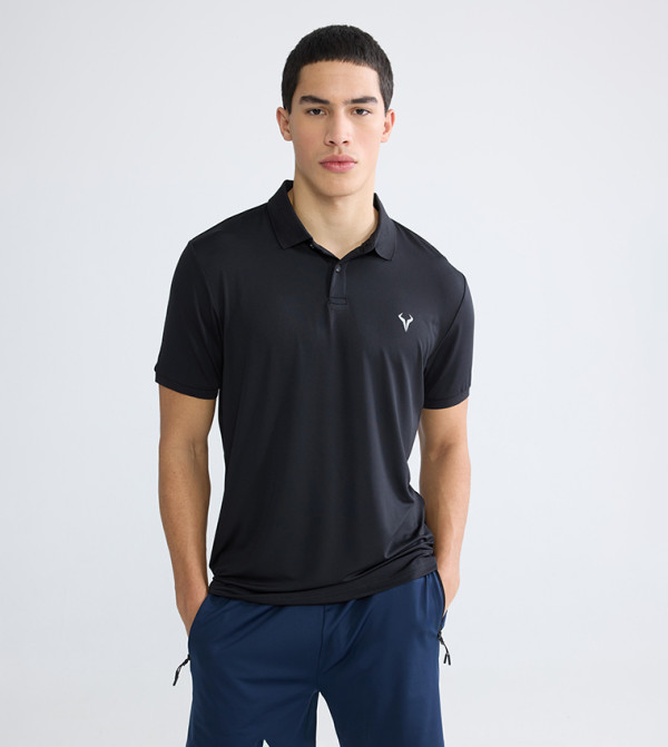Printed Short Sleeves Active Polo T-Shirt