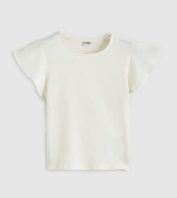 Embroidered Short Sleeves Top