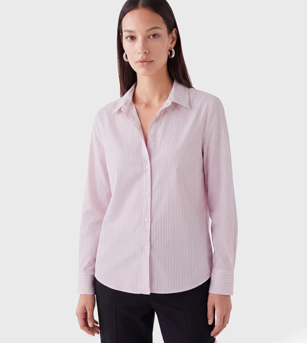 Striped Poplin Long Sleeves Shirt
