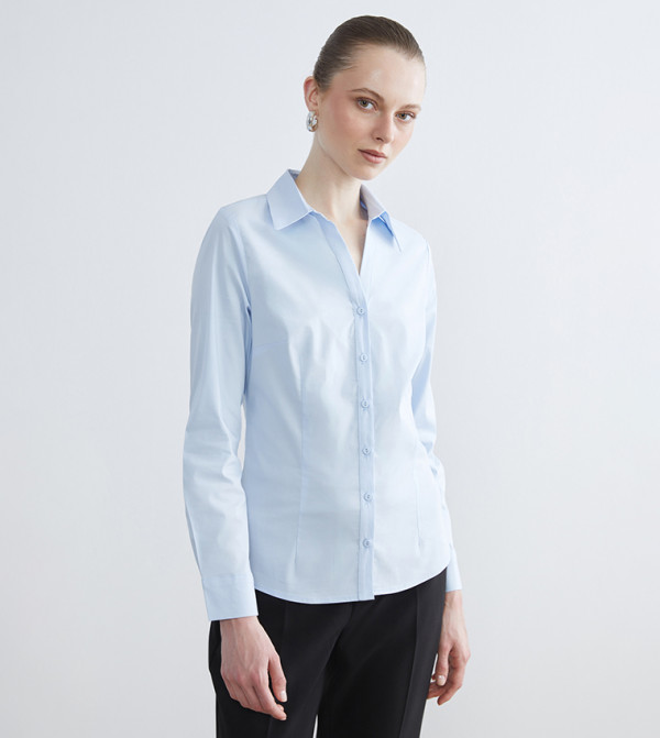 Solid Slim Fit Long Sleeves Shirt